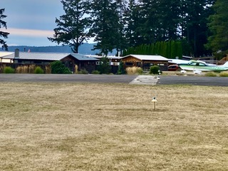 The Warden plane and home on the Blakely taxiway